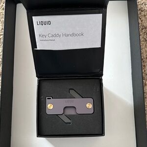 Liquid Key Organizer in Gunmetal and Gold Key Caddy Grey